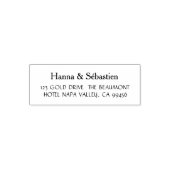 カップル名シンプルタイポグラフィ結婚の セルフインキングスタンプ (デザイン)