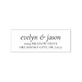 カップル名スタイリッシュシンプルタイポグラフィ結婚の ラバースタンプ (インプリント)