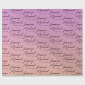 カップル名ピンクギフトラッピング紙結婚's ラッピングペーパー (フラット)