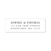 カップル名モダンのクラシック差出人住所 セルフインキングスタンプ (デザイン)