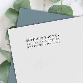 カップル名モダンのクラシック差出人住所 セルフインキングスタンプ