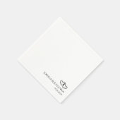 カップル名モダンハート50周年記念パーティー スタンダードカクテルナプキン (角)