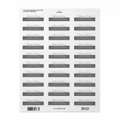 カップル名モダン付きハーフグレー住所 シール (フルシート)