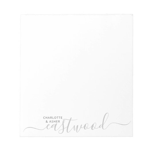 カップル名モノグラム ノートパッド (正面)