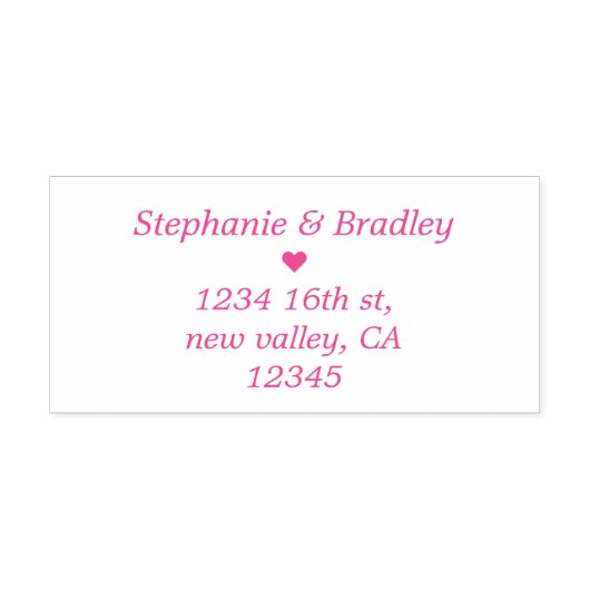 カップル名差出人住所インクリンギングゴムスタンプ セルフインキングスタンプ (デザイン)