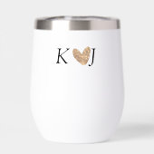 カップル名文字結婚の金ゴールドハートグリッターの追加 (背面)