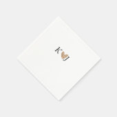 カップル名文字結婚の金ゴールドハートグリッターの追加 スタンダードカクテルナプキン (角)