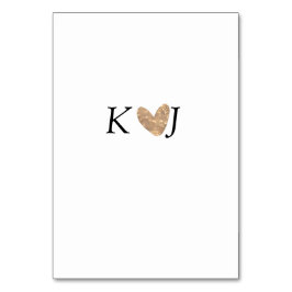 カップル名文字結婚の金ゴールドハートグリッターの追加 テーブルナンバー