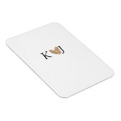 カップル名文字結婚の金ゴールドハートグリッターの追加 マグネット (右側)