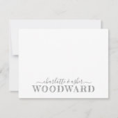 カップル名結婚のモノグラムアールデコタイポグラフィN ノートカード (正面)