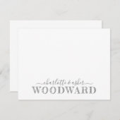 カップル名結婚のモノグラムアールデコタイポグラフィN ノートカード (正面/裏面)