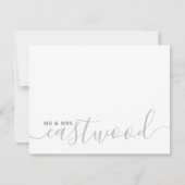 カップル名結婚のモノグラムノートカード ノートカード (正面)