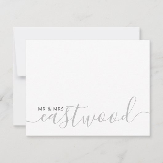カップル名結婚のモノグラムノートカード ノートカード (正面)