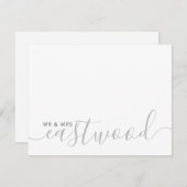 カップル名結婚のモノグラムノートカード ノートカード (正面/裏面)