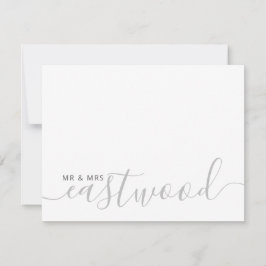 カップル名結婚のモノグラムノートカード ノートカード