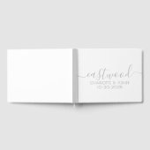 カップル名結婚のモノグラム ゲストブック (全面)