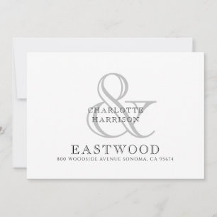 カップル名結婚のモノグラム ノートカード
