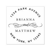 カップル名結婚の差出人住所 セルフインキングスタンプ (デザイン)