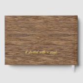 カップル名結婚の日付月桂樹リース金ゴールド ゲストブック (裏面)