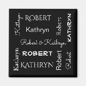 カップル名 マグネット (正面)