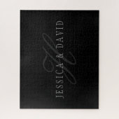 カップル名&姓モノグラム ジグソーパズル (縦)