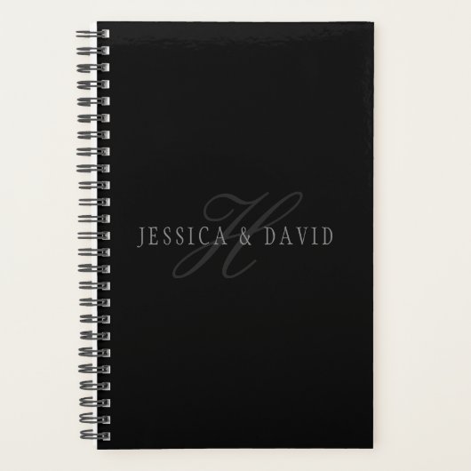 カップル名&姓モノグラム プランナー手帳 (正面)