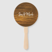 カップル名，州,結婚金ゴールドストリークの日付 ハンドファン (裏面)