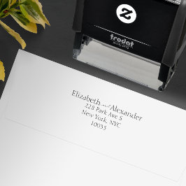 カップル名 |差出人住所結婚のスタンプ セルフインキングスタンプ