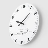 カップル名Newlyweds Werdding ラージ壁時計 (傾斜)