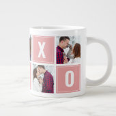 カップル名XOXOバレンタインデーカスタムの写真 ジャンボコーヒーマグカップ (右)