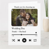 カップル向けのカスタム写真音楽ソングプレイリスト カード (正面)