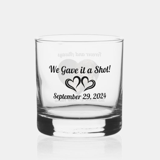 カップル向けカスタムの酒とウイスキー・グラス ウイスキーグラス (裏面)