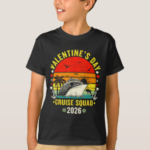 カップル向けバレンタインデークルーズのファミリーマッチングデザイン Tシャツ