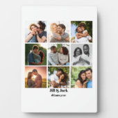 カップル向け9枚の写真コラージュテンプレート フォトプラーク (正面)