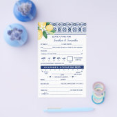 カップル地中海ののゲーム結婚カードのメモ チラシ (シングル)