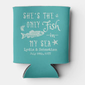 カップル夫の妻かわいいマッチングクルーズバケーション 缶クーラー (正面)