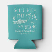 カップル夫の妻かわいいマッチングクルーズバケーション 缶クーラー (裏面)