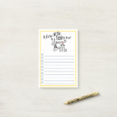 カップル夫及びリストをする妻の雑用 ポストイット (デスク上)