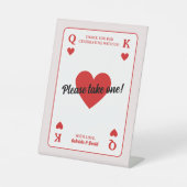 カップル好きのシャワーを一席取ってね 台座サイン (正面)