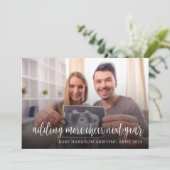 カップル妊娠の発表クリスマスカード シーズンカード (スタンド正面)