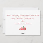 カップル妊娠の発表クリスマスカード シーズンカード (裏面)