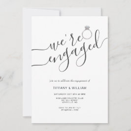 カップル婚約したの写真婚約パーティ 招待状