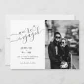 カップル婚約したの写真婚約 案内状 (正面)