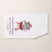 カップル婚約BBQグリルパーティー ハンドタオル (ハンドタオル)