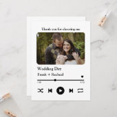 カップル専用のカスタム写真音楽ソングプレイリスト カード (正面/裏面インサイチュ)