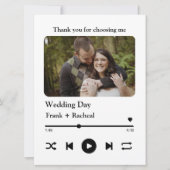 カップル専用のカスタム写真音楽ソングプレイリスト カード (正面)