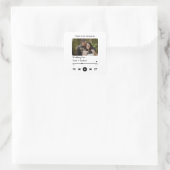 カップル専用のカスタム写真音楽ソングプレイリスト スクエアシール (バッグ)