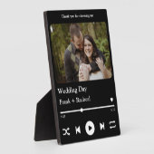 カップル専用のカスタム写真音楽ソングプレイリスト フォトプラーク (側面)