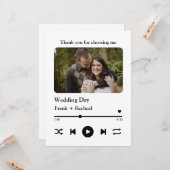 カップル専用写真音楽ソングプレイリスト カード (正面/裏面インサイチュ)