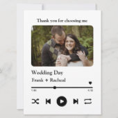 カップル専用写真音楽ソングプレイリスト カード (正面)